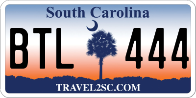 SC license plate BTL444