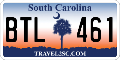 SC license plate BTL461
