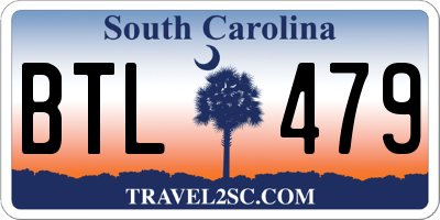 SC license plate BTL479