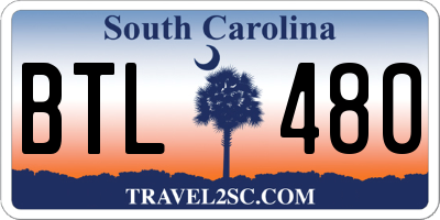 SC license plate BTL480