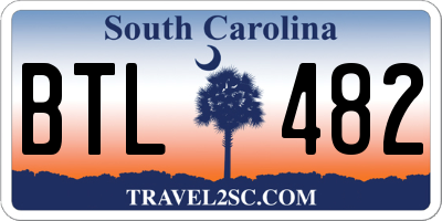 SC license plate BTL482
