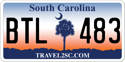 SC license plate BTL483