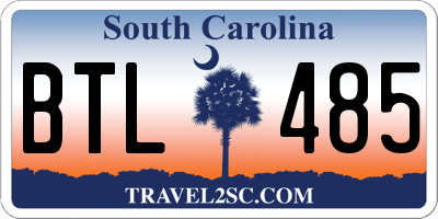SC license plate BTL485