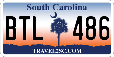 SC license plate BTL486