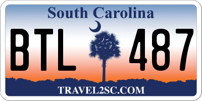 SC license plate BTL487