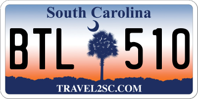 SC license plate BTL510