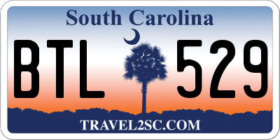 SC license plate BTL529