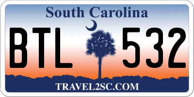 SC license plate BTL532