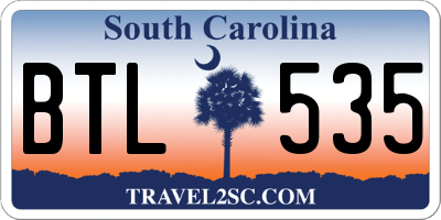 SC license plate BTL535