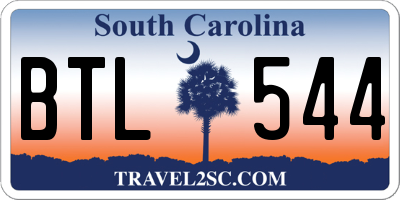 SC license plate BTL544