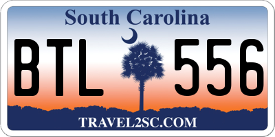 SC license plate BTL556