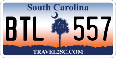 SC license plate BTL557