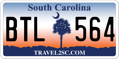 SC license plate BTL564