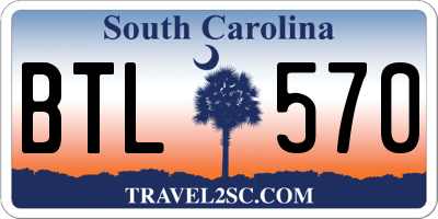SC license plate BTL570