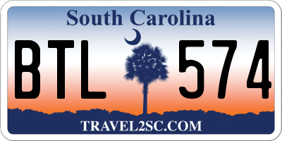 SC license plate BTL574