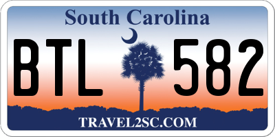 SC license plate BTL582