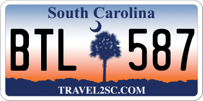 SC license plate BTL587