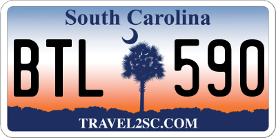 SC license plate BTL590