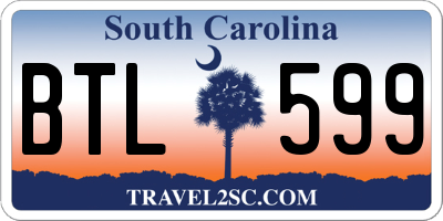 SC license plate BTL599