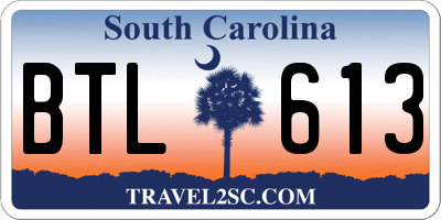 SC license plate BTL613