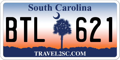 SC license plate BTL621