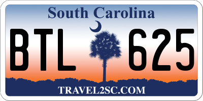 SC license plate BTL625