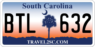 SC license plate BTL632