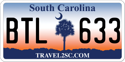 SC license plate BTL633