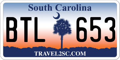 SC license plate BTL653