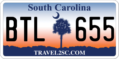 SC license plate BTL655