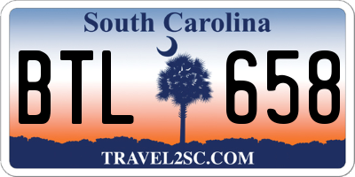 SC license plate BTL658