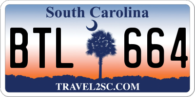 SC license plate BTL664