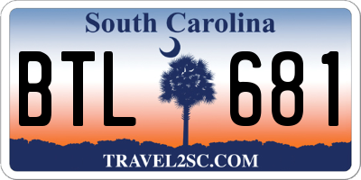 SC license plate BTL681