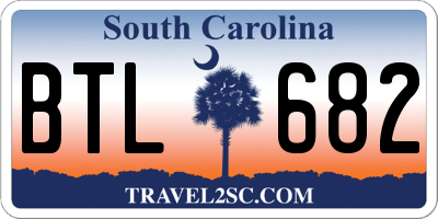 SC license plate BTL682