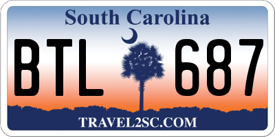 SC license plate BTL687