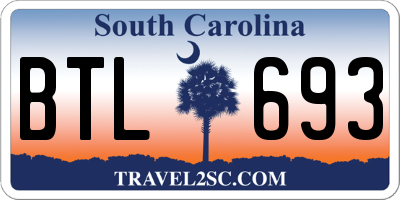 SC license plate BTL693