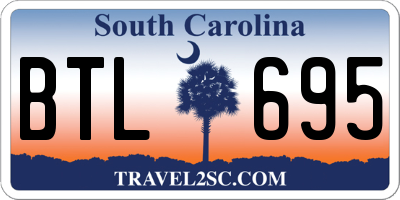 SC license plate BTL695