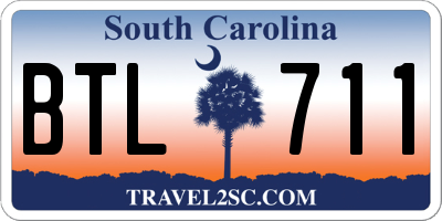 SC license plate BTL711