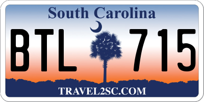 SC license plate BTL715