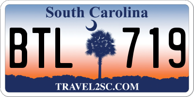 SC license plate BTL719