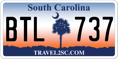 SC license plate BTL737