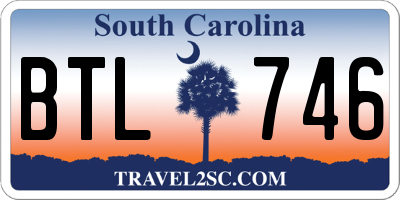 SC license plate BTL746