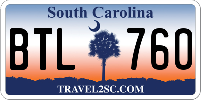 SC license plate BTL760