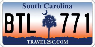 SC license plate BTL771