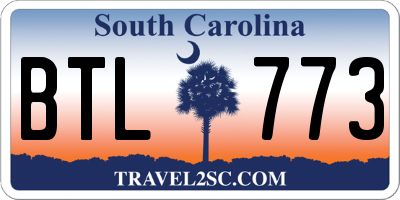 SC license plate BTL773