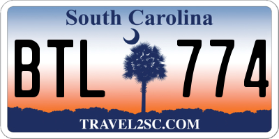 SC license plate BTL774