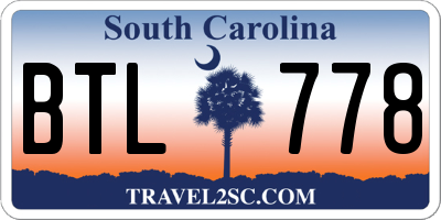 SC license plate BTL778
