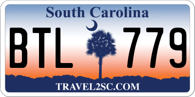 SC license plate BTL779