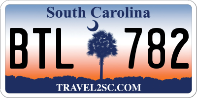 SC license plate BTL782
