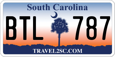SC license plate BTL787